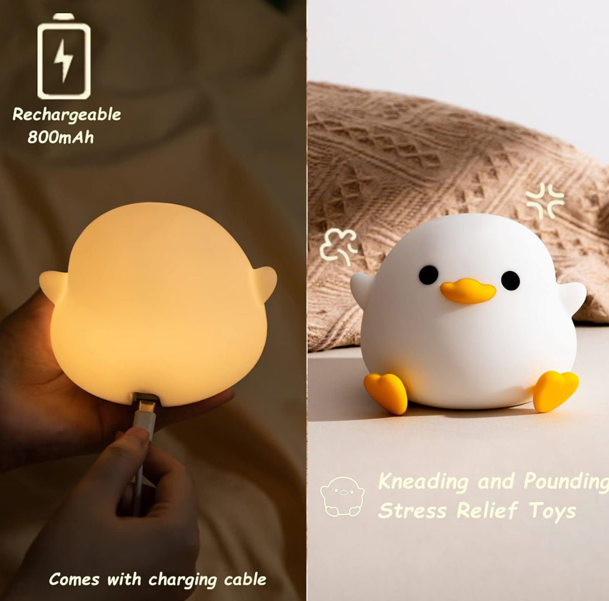 Colorful Quack LED Night Light Duck Lamp