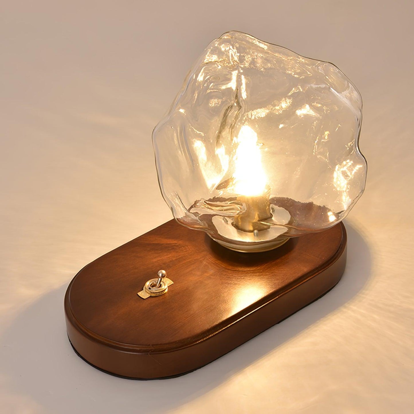 Clear Glass Contemporary Table Light