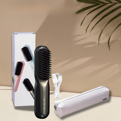 Portable Cordless Hair Styler Brush for Straight Curl