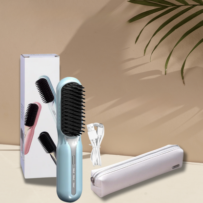 Portable Cordless Hair Styler Brush for Straight Curl