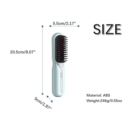 Portable Cordless Hair Styler Brush for Straight Curl