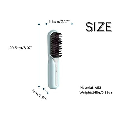 Portable Cordless Hair Styler Brush for Straight Curl