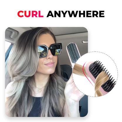 Portable Cordless Hair Styler Brush for Straight Curl