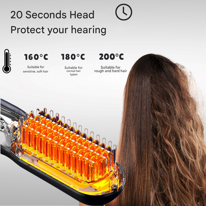 Portable Cordless Hair Styler Brush for Straight Curl