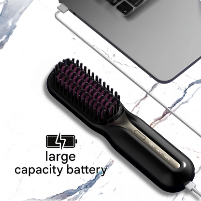 Portable Cordless Hair Styler Brush for Straight Curl
