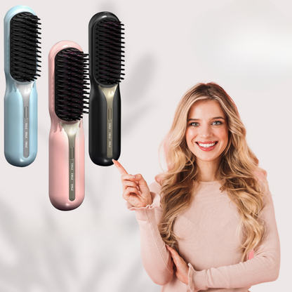 Portable Cordless Hair Styler Brush for Straight Curl - Cofik