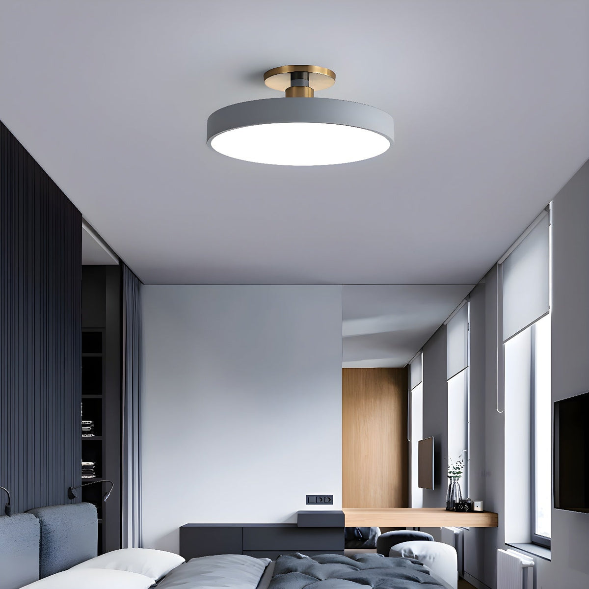 Sleek LED Ceiling Light Fixtures for Home Office Use