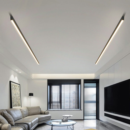 Contemporary Silver LED Overhead Lamp
