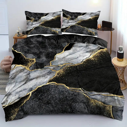 Luxurious Green Gold Bedding Duvet Cover Set
