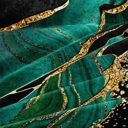 Luxurious Green Gold Bedding Duvet Cover Set