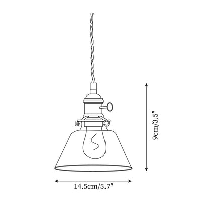 Elegant Glass Brass Pendant Ceiling Light Fixture