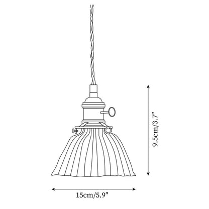 Elegant Glass Brass Pendant Ceiling Light Fixture