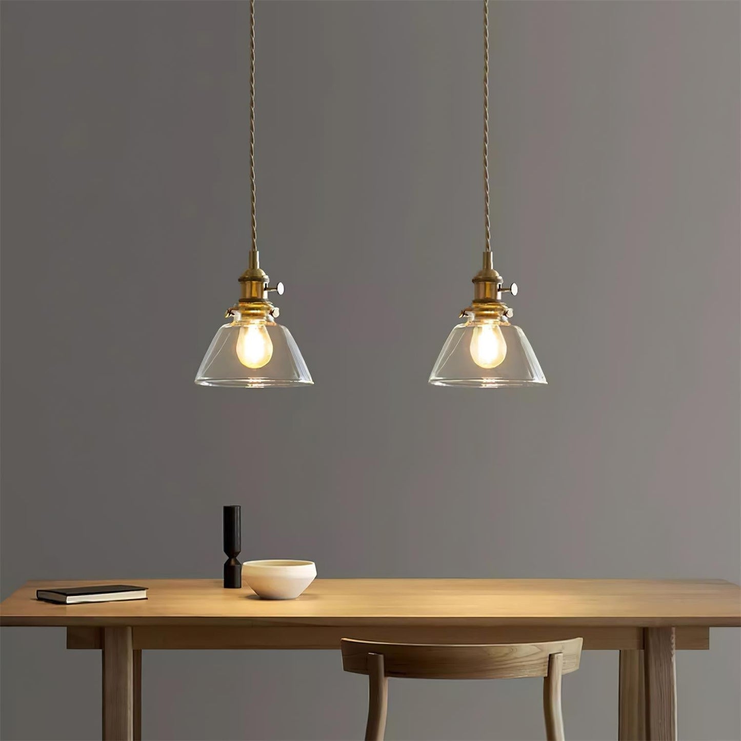 Elegant Glass Brass Pendant Ceiling Light Fixture