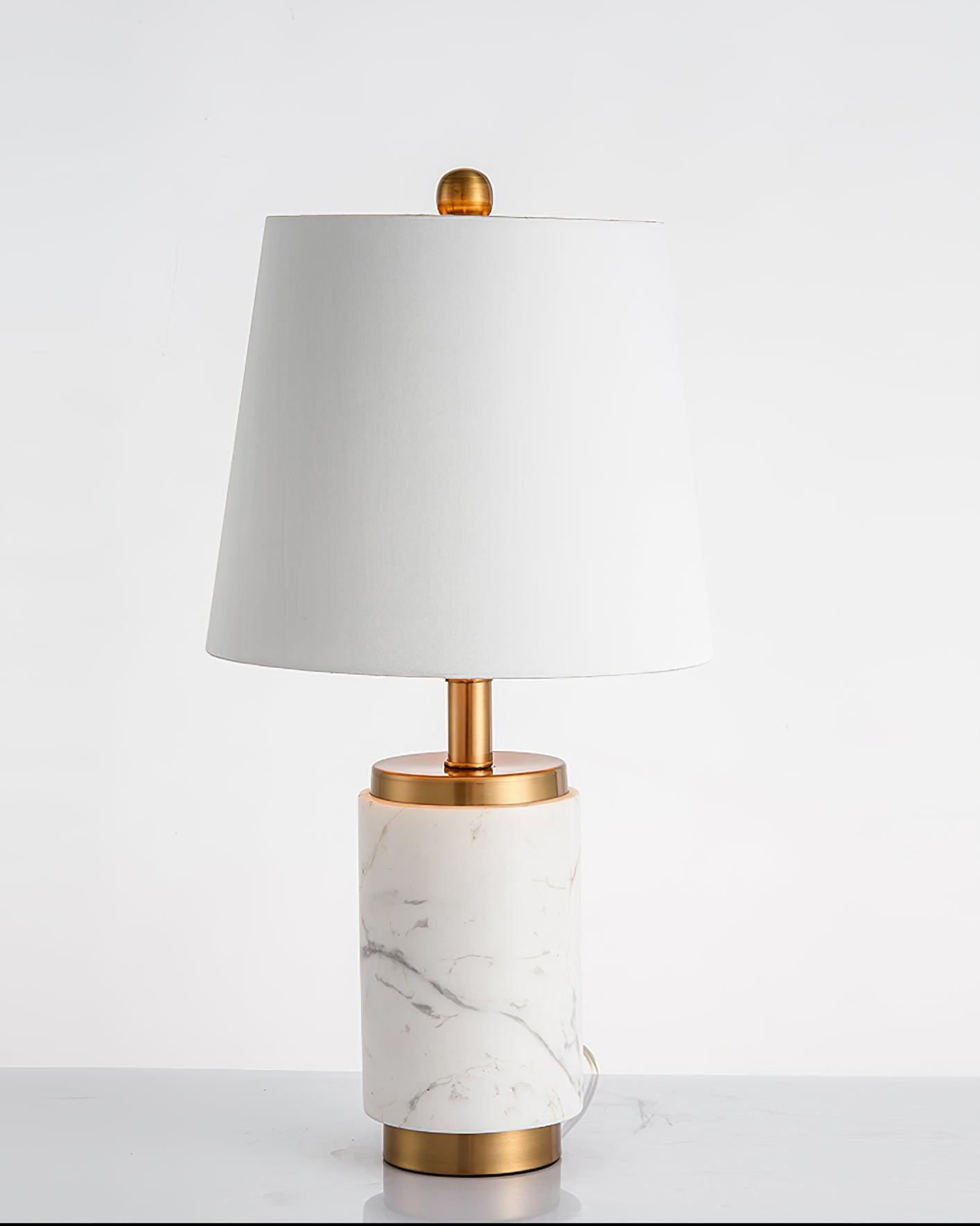 Elegant White Marble Table Light