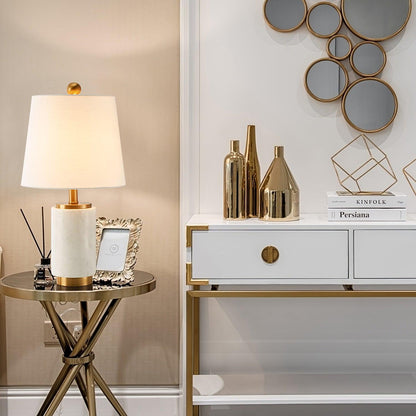Elegant White Marble Table Light