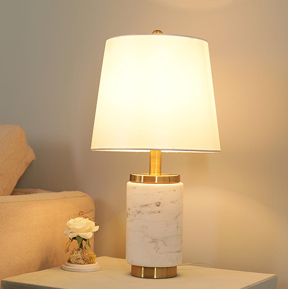 Elegant White Marble Table Light