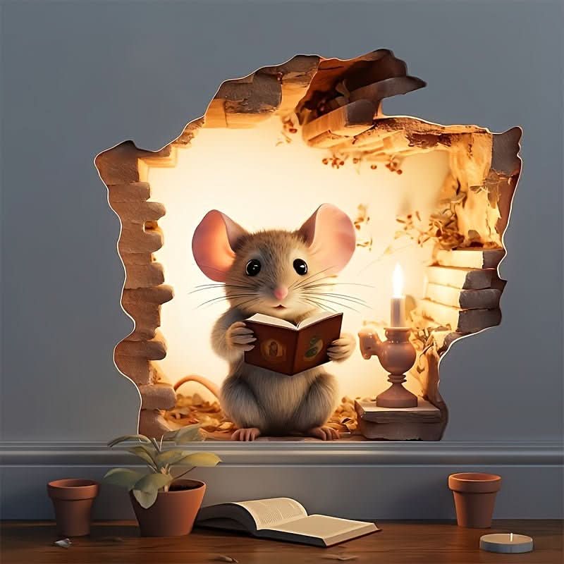 Fun Cartoon Mouse Wall Decals for Kids Rooms
