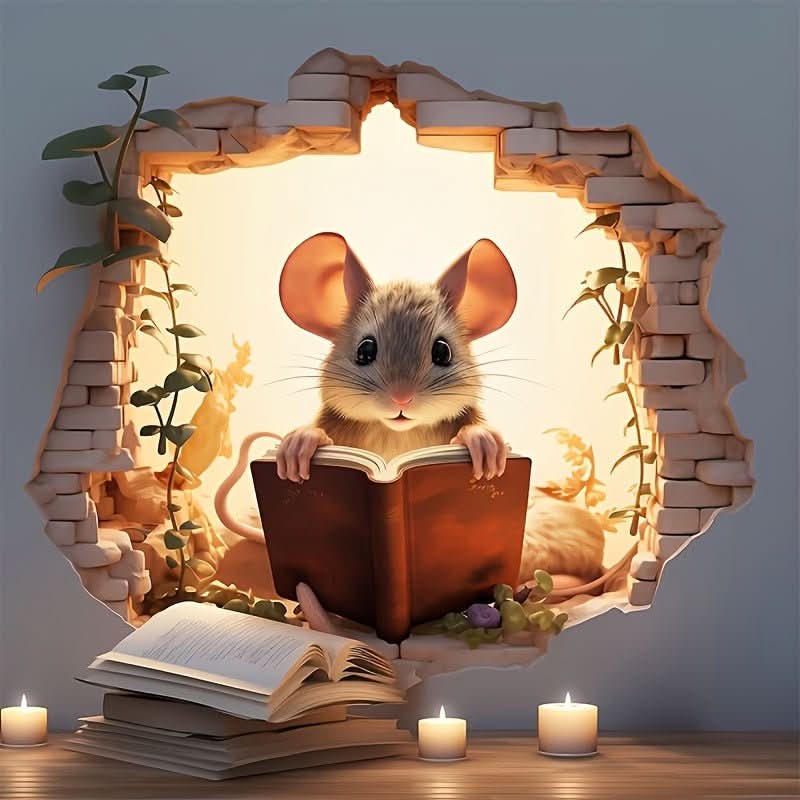 Fun Cartoon Mouse Wall Decals for Kids Rooms