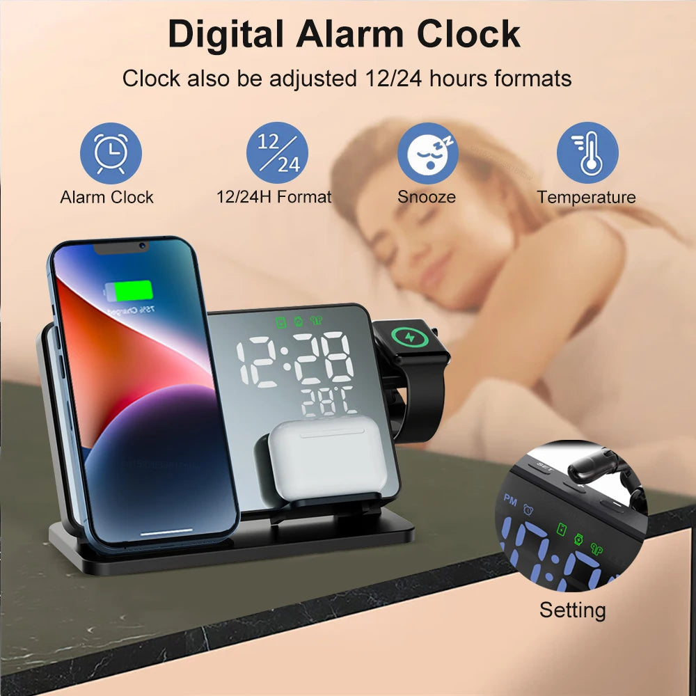 Wireless Fast Charging Station for iPhone & AirPods