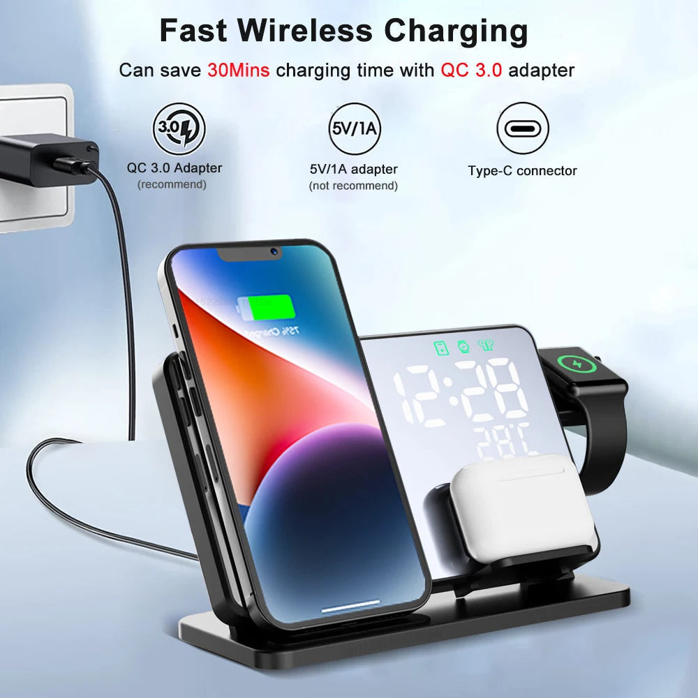 Wireless Fast Charging Station for iPhone & AirPods