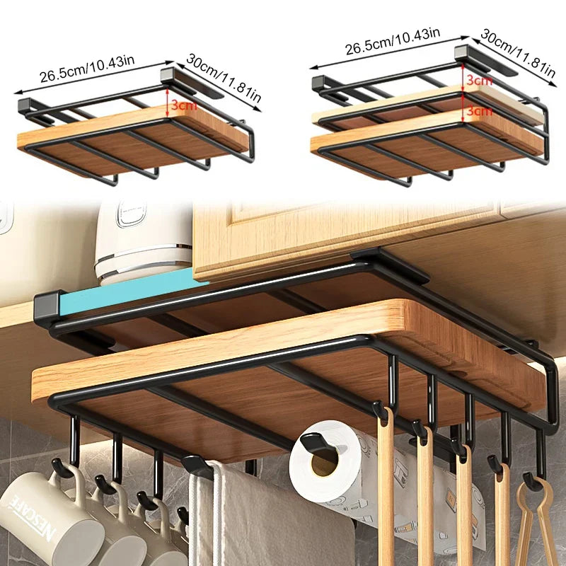 Space Saving Kitchen Wall Organizer - Easy Hang Design