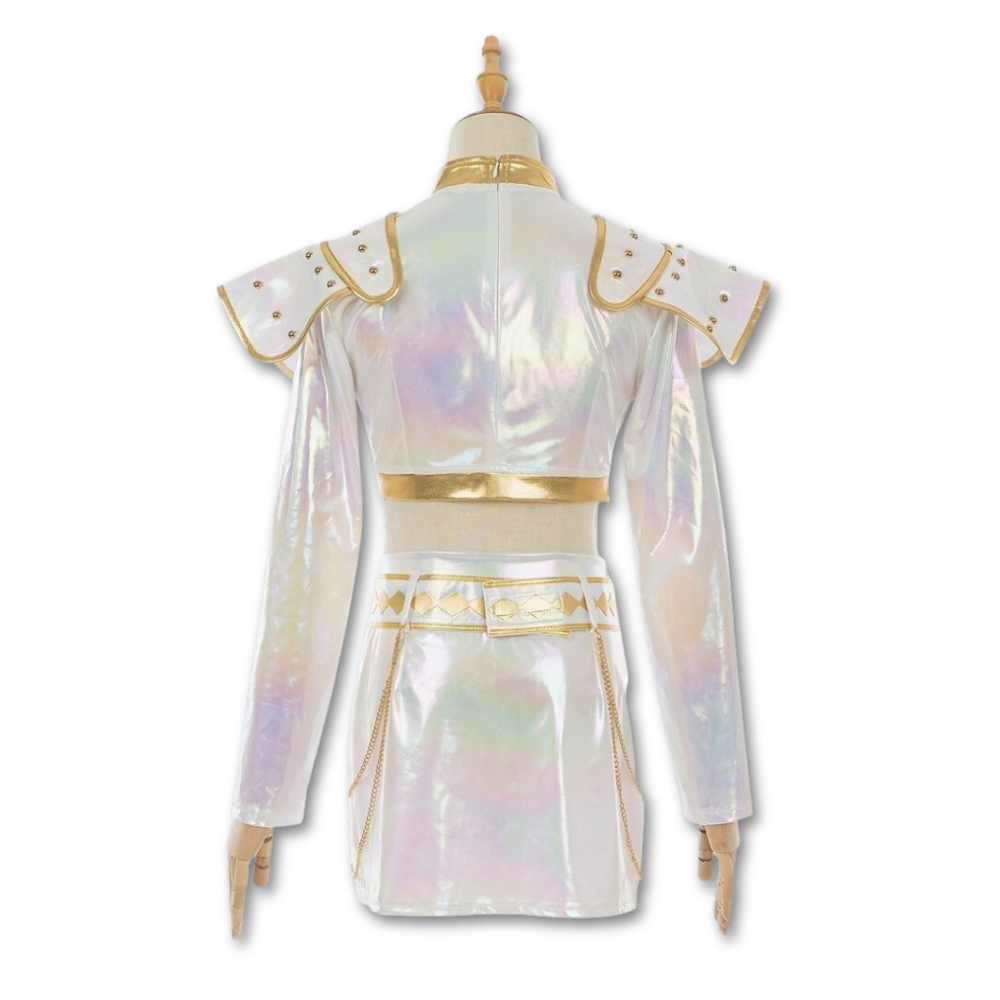 Shiny Kpop Girl Halloween Costume Hologram Dress - Cofik
