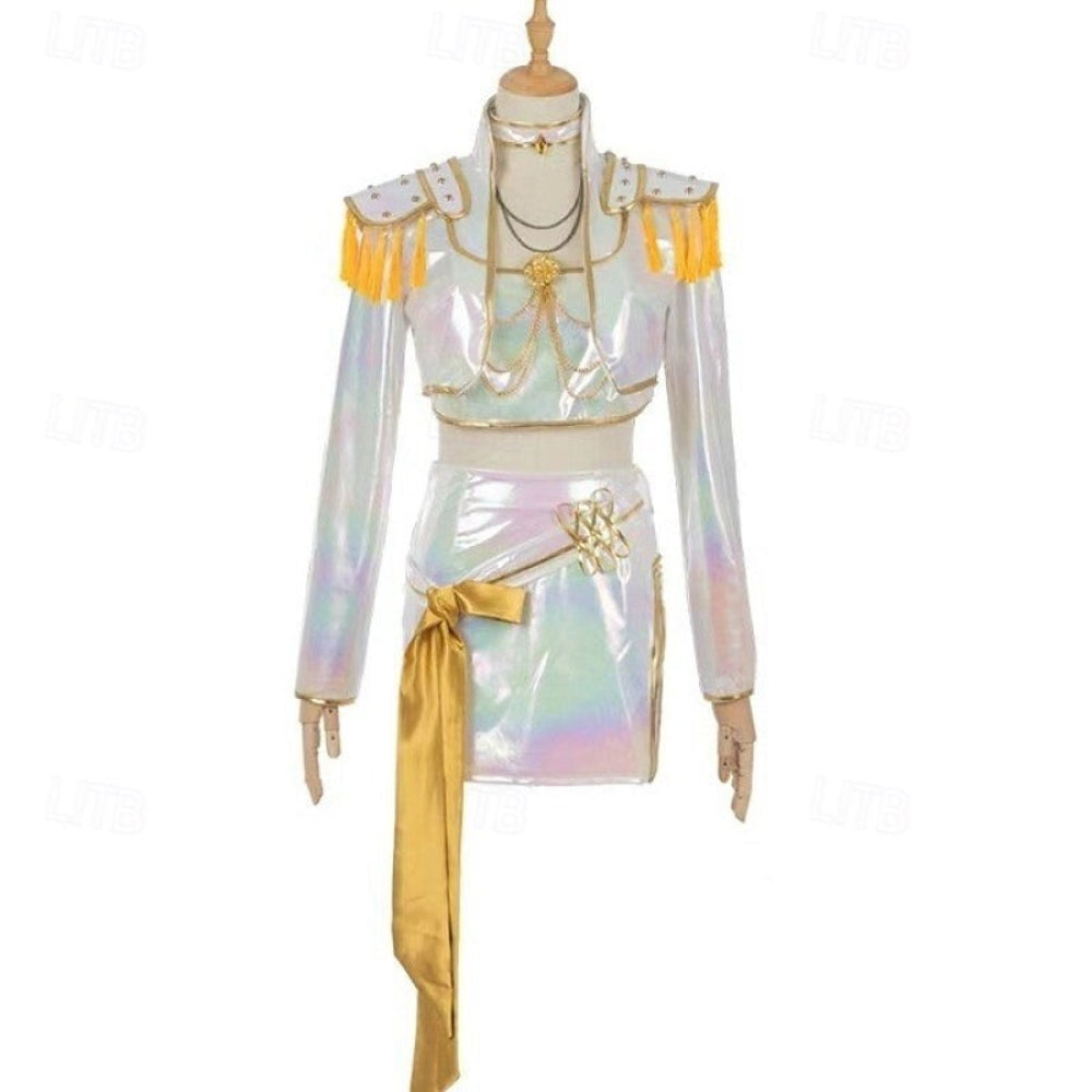 Shiny Kpop Girl Halloween Costume Hologram Dress