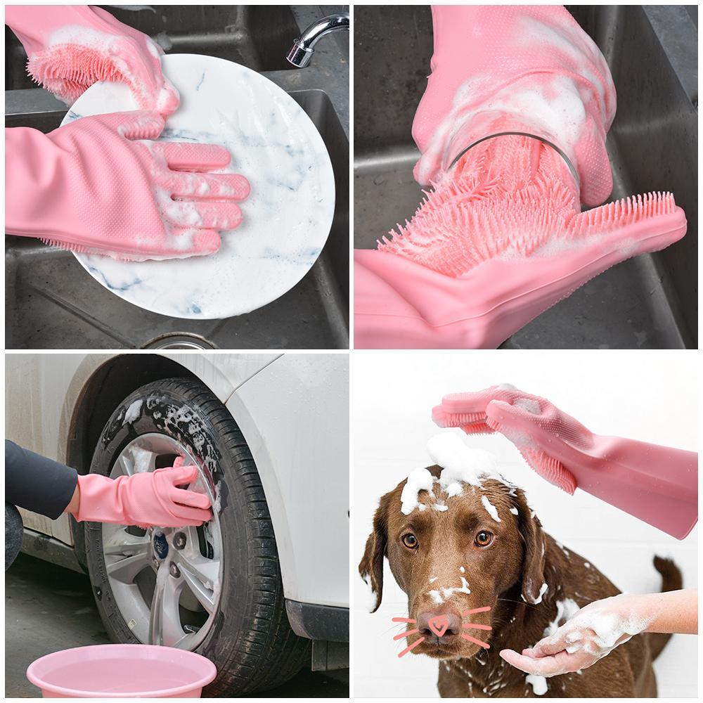 Practical Rubber Cleaning Gloves Pair - Cofik