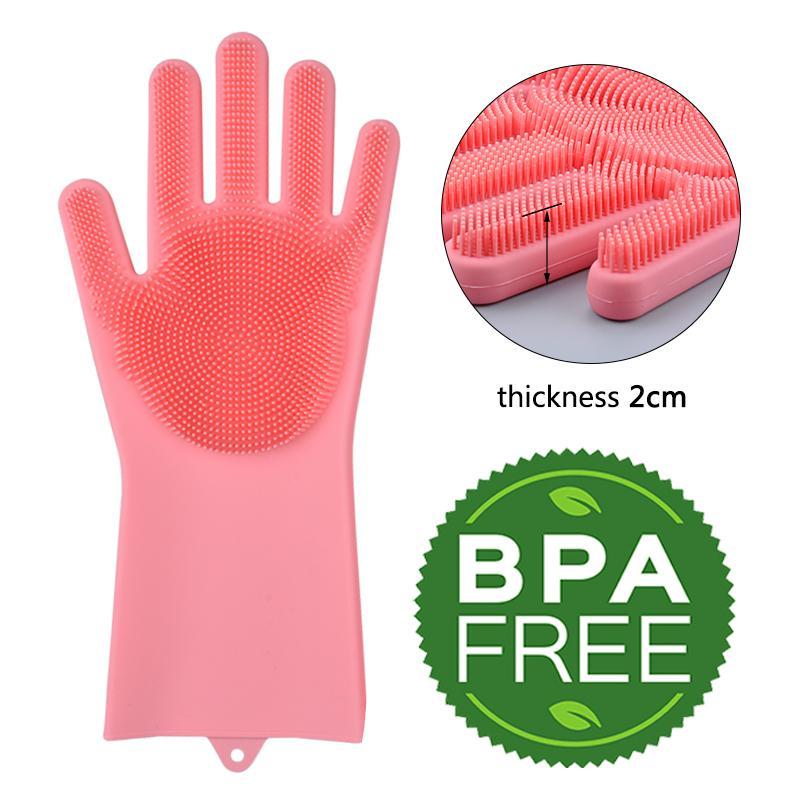 Practical Rubber Cleaning Gloves Pair
