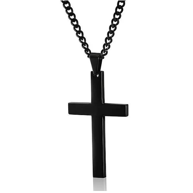 Simple Men's Stainless Steel Cross Necklace - Cofik