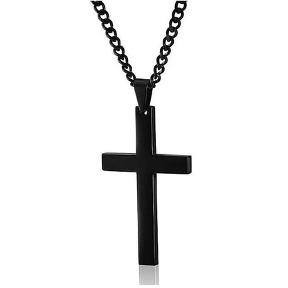 Simple Men's Stainless Steel Cross Necklace - Cofik