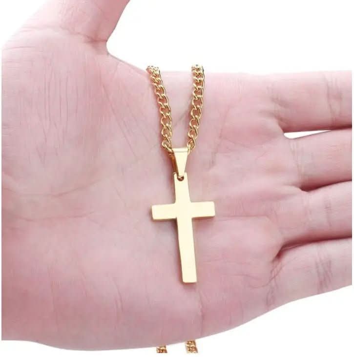 Simple Men's Stainless Steel Cross Necklace