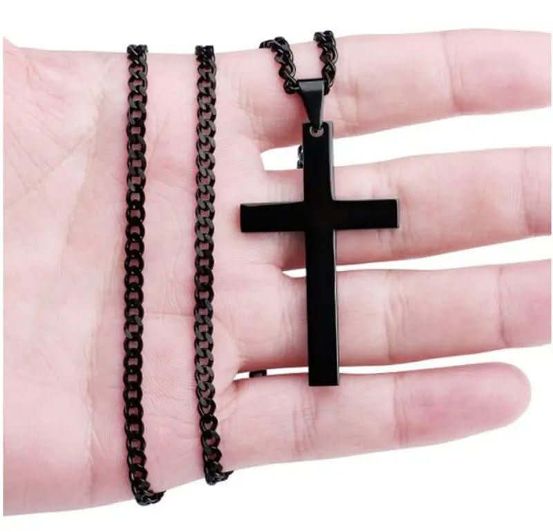 Simple Men's Stainless Steel Cross Necklace