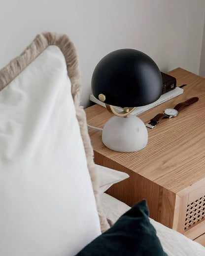 Elegant White Marble Desk Lamp