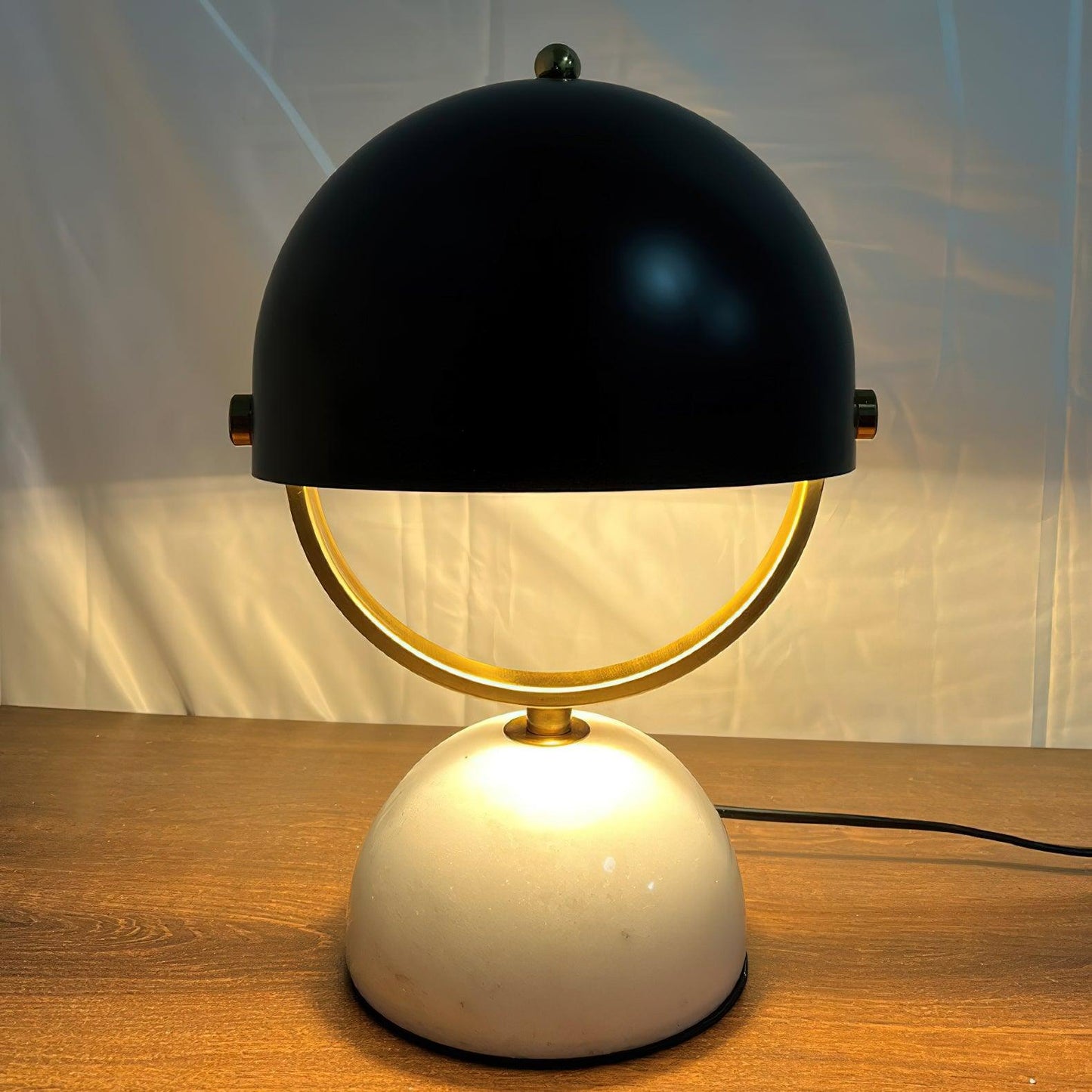 Elegant White Marble Desk Lamp