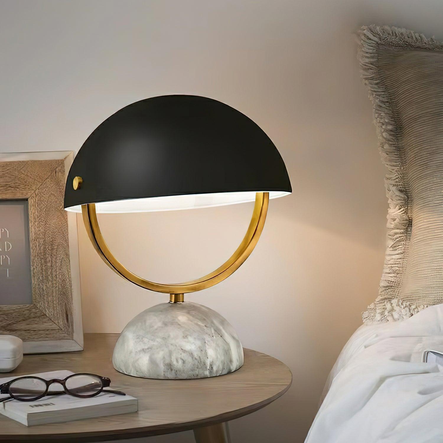 Elegant White Marble Desk Lamp - Cofik
