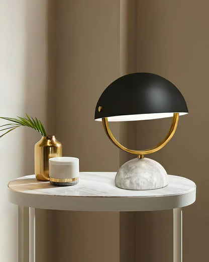 Elegant White Marble Desk Lamp