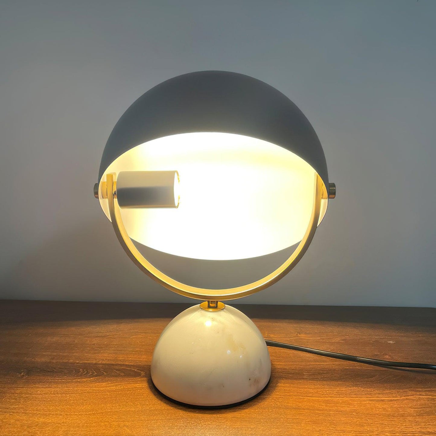 Elegant White Marble Desk Lamp