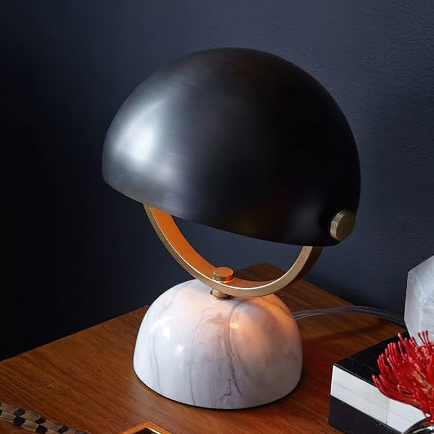 Elegant White Marble Desk Lamp
