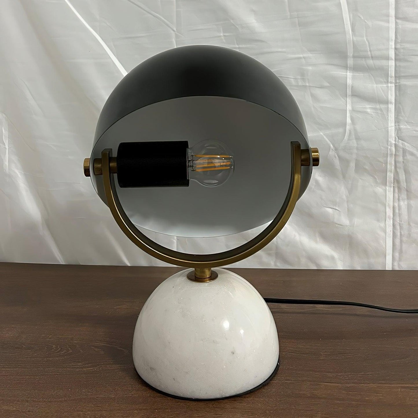 Elegant White Marble Desk Lamp