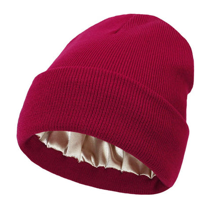Warm Silk Blend Winter Beanie Hat