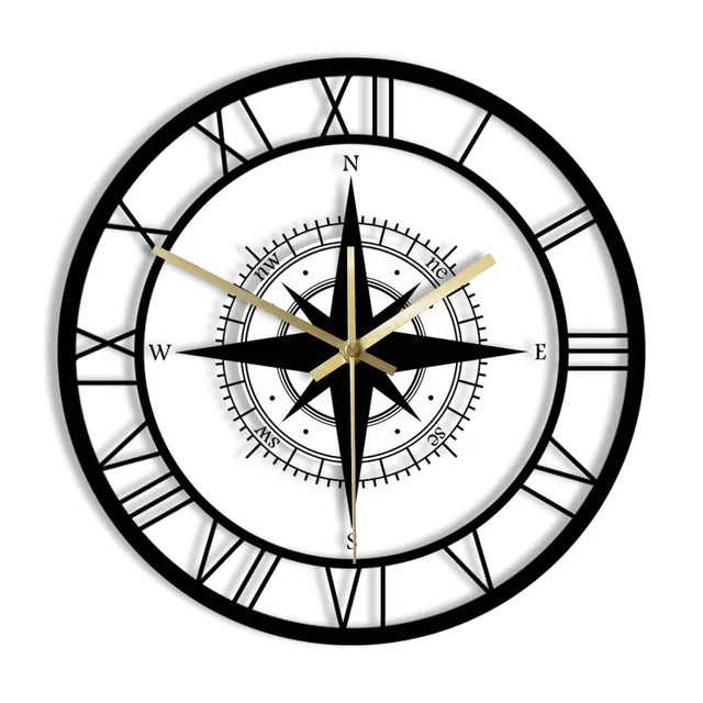 Classic Navigation Compass Wall Clock - Cofik