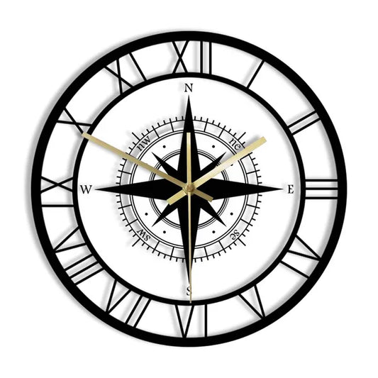 Classic Navigation Compass Wall Clock - Cofik