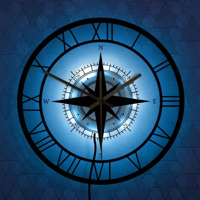 Vintage Navigation Wall Clock