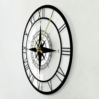 Classic Navigation Compass Wall Clock