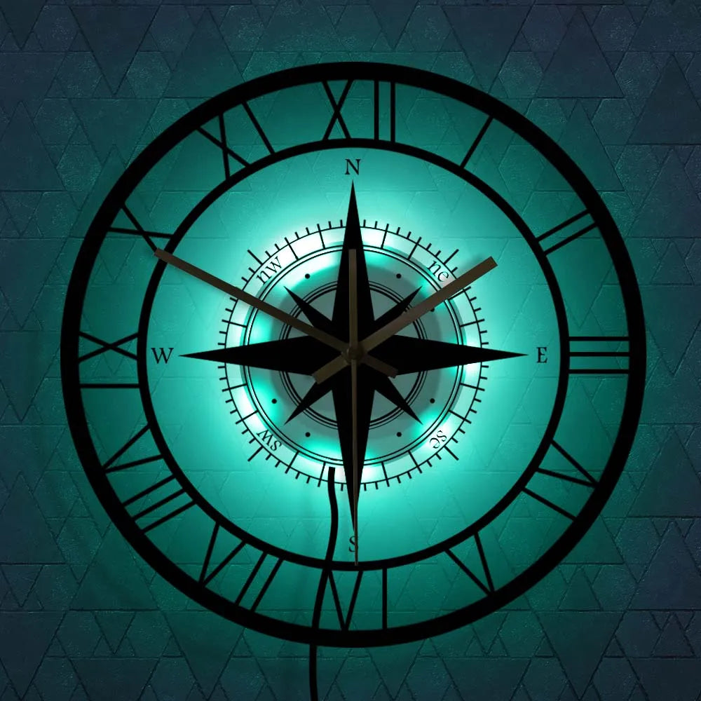 Vintage Navigation Wall Clock