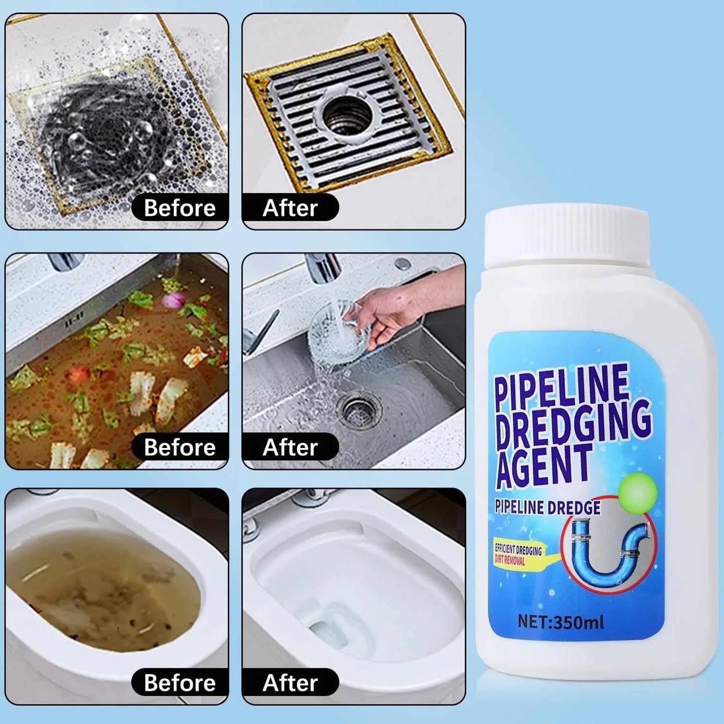 Effective Pipe Cleaner - Removes Blockages & Kills Bacteria - Cofik