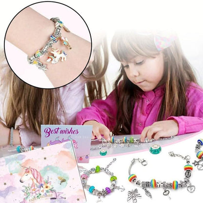 Fun Beaded Jewelry Making Kit for Kids with Shiny Beads