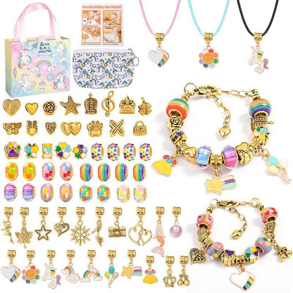 Fun Beaded Jewelry Making Kit for Kids with Shiny Beads
