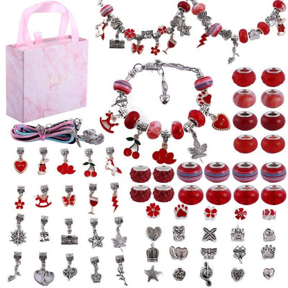 Fun Beaded Jewelry Making Kit for Kids with Shiny Beads